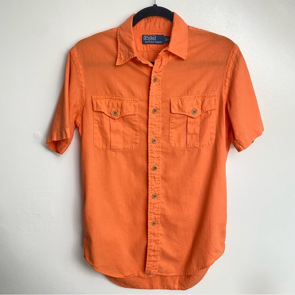 Polo Ralph Lauren Other - Polo Ralph Lauren Neon Linen Button Up Shirt